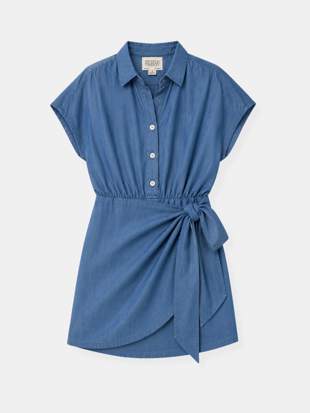 FIFTEEN-TWENTY
RYAN SIDE-TIE DRESS | CHAMBRAY